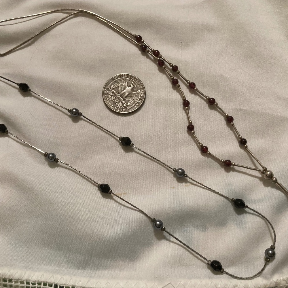 2 delicate necklaces